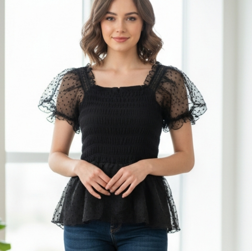Marc New York Elegant Black Women's Top Size Small